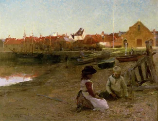 Spielen auf dem Kies, 1885